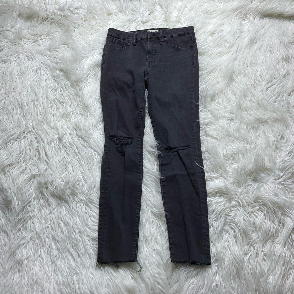 Madewell 9" High-Rise Skinny Jeans‎ in Black Sea